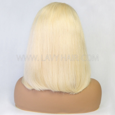 Glueless Wear Go  #613 Blonde Color Lace Frontal Bob Wig 150% Density Human Hair