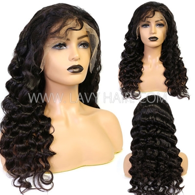 130% Density 12-30 Inches 360 Lace Frontal Wigs Loose Wave Human Hair