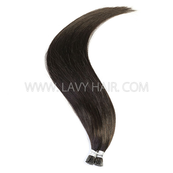 #1B Microlinks Human Virgin Hair I Tip Pre Bonded Hair Extensions 105g