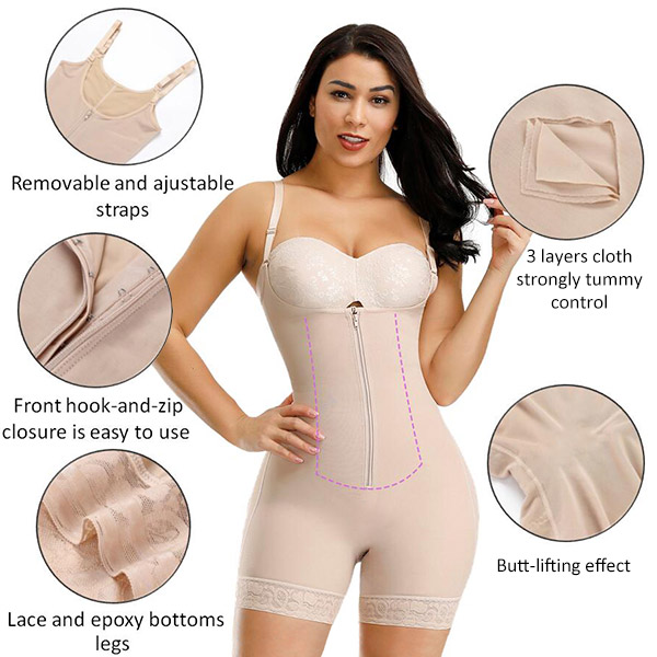 Lady Bodysuit Butt Lifter Body Shapewear Tummy Control Waist Trainer Corset Slimming Belt Underwear