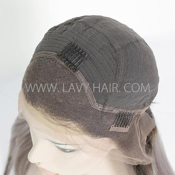 1B/grey Color Lace Frontal Wig Straight Hair Human Hair