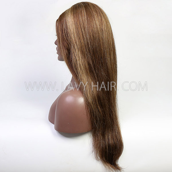 Highlight P4/27 Color 130% & 300% Density U-part Wigs Straight Human Hair（leave message if need left /right side u part）