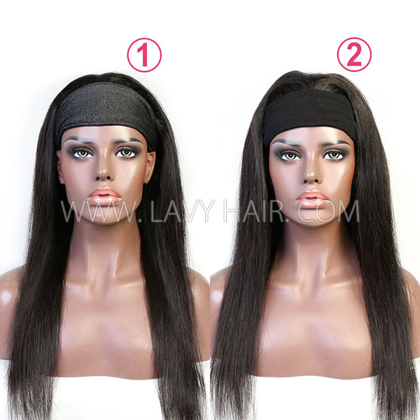 Highlight P4/27 Color Adjustable Scarf Headband Wig 100% Human Virgin Hair Not Lace Wig
