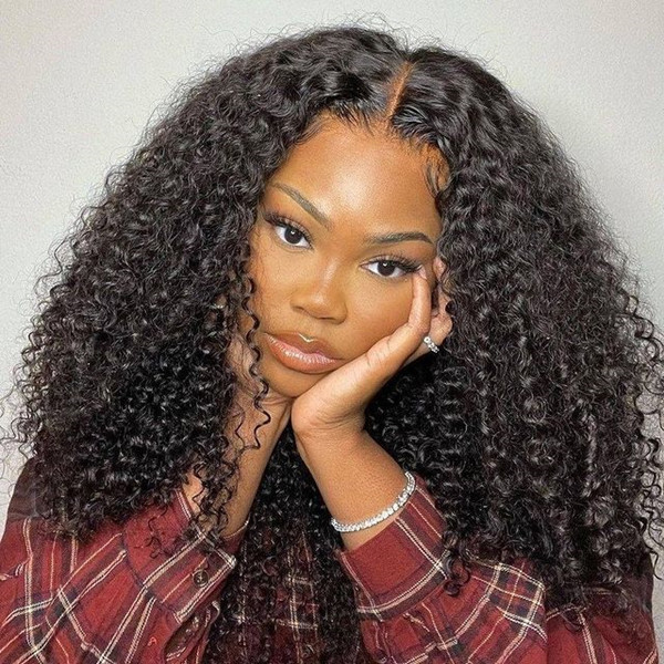 (All Texture Link) Transparent Lace Glueless Wear Go 150% Density 13*4 & 13*6 Full Frontal Wig Preplucked Human Virgin Hair
