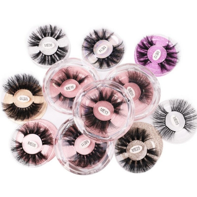1 Pair 3D Mink Hair False Eyelashes ME Series 25mm (20 size choices ,leave message or by random)