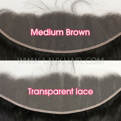 #1B Color Ear to ear 13*4 Lace Frontal Loose Wave Human hair Swiss lace