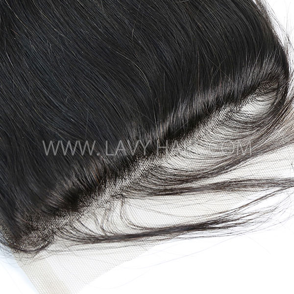 Lace top closure 5*5" Body Wave Human hair medium brown and transparent Swiss lace