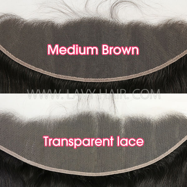 #1B Color Ear to ear 13*4 Lace Frontal Human hair Swiss lace Straight/Wavy/Curly All Texture