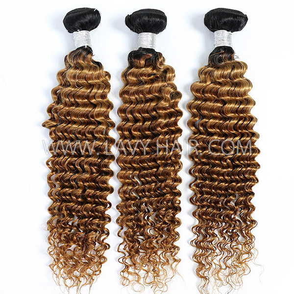 Ombre 1B/30 Color Superior Grade 1 bundle Straight/BW/DW Hair Extensions Brazilian Peruvian Malaysian Indian European Cambodian Burmese Mongolian