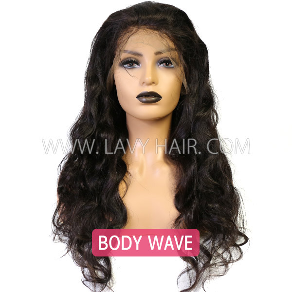 Buy One Get One Free Stock Clearance Lace Closure Wigs 130% Density Human Virgin Hair Cheap Wigs
