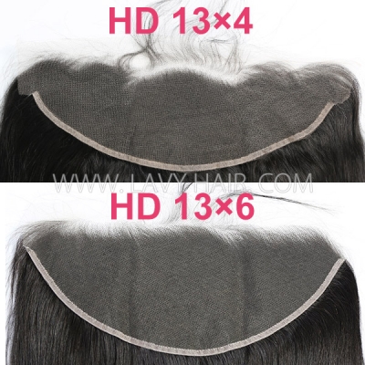 HD Lace Ear to Ear 13*4 and 13*6 Lace Frontal Human Hair Medium Brown Lace