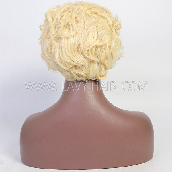 Short Curly Monroe Style 13*4 Preplucked 180% Density Lace Frontal Bob Wig Guleless With Baby Hair 100% Human hair Cheap Price