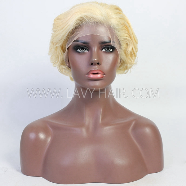 Short Curly Monroe Style 13*4 Preplucked 180% Density Lace Frontal Bob Wig Guleless With Baby Hair 100% Human hair Cheap Price