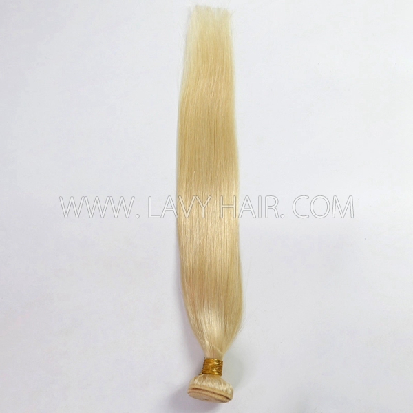 Color 60 Blonde Straight Hair Human Virgin Hair 1 Bundle