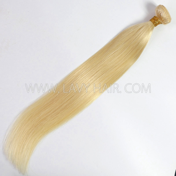 Color 60 Blonde Straight Hair Human Virgin Hair 1 Bundle