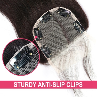 Superior Grade Clip in Lace Closure Human hair Swiss lace Preplucked Natural Hairline