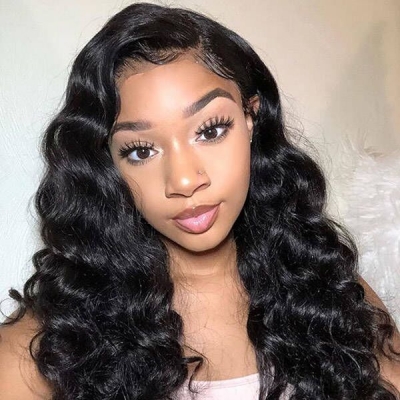 130% Density Loose Wave Lace Frontal Wigs Human Hair