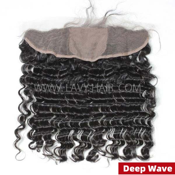 Superior Grade 13*4 Silk Base Frontal 4C Kinky Edge All Style Link Human Virgin Hair Medium Brown Swiss Lace