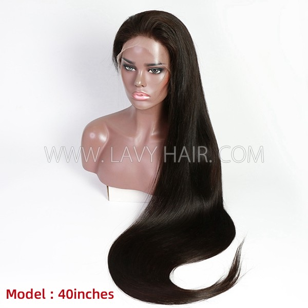 Undetectable HD Invisible Melted Full Lace Wigs 130% Density Human Hair Natural Color