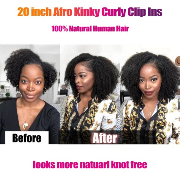#1B Clip in Extensions Human Virgin Hair 8 pcs 120 grams Straight/Wavy/Curly All Texture