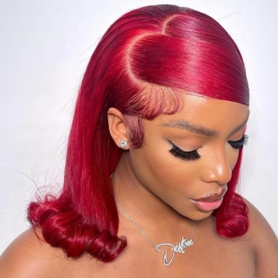Different Color Choice Lace Frontal Bob Wig 150% Density Straight Hair Human Hair