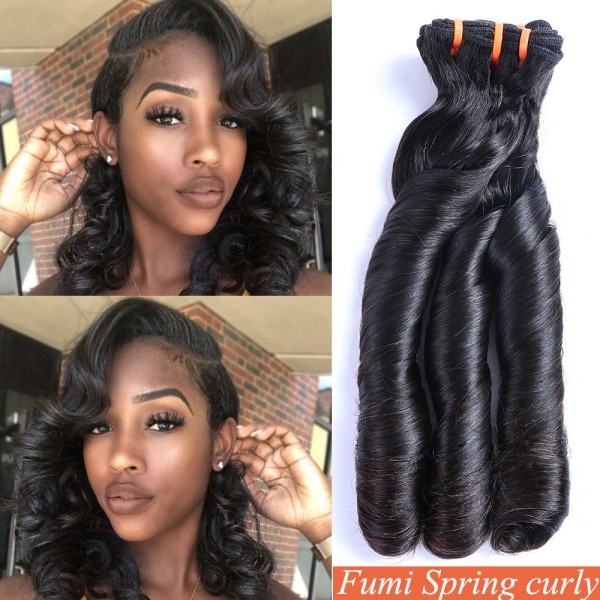 Super Double Drawn Funmi Texture Choice (Same Full From Top To Tip) 105 Grams/1 Bundle Virgin Human hair extensions Brazilian