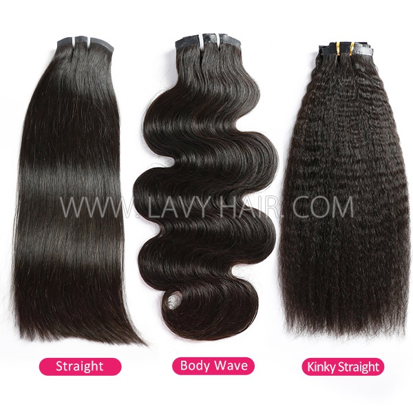 16 inch -30 inch Seamless PU Clip in Invisible 7 pcs/set 120 grams  Advanced Grade 12A Natural Human Unprocessed Virgin Hair