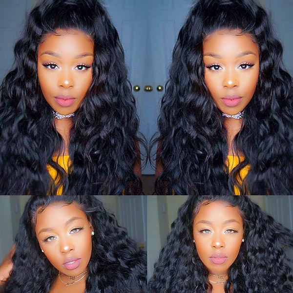 130%&180%&300% Density Natural Wave 13*4 Lace Frontal Wigs Human Hair