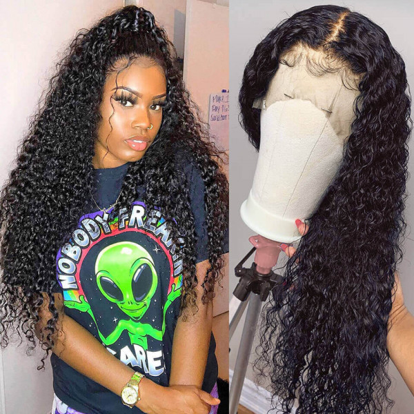 Glueless Wear Go Pre Bleached Deep Curly 200% Density Pre Plucked HD Lace 4×4 5×5 13×4 13×6 Full Frontal Wigs 100% Human Hair