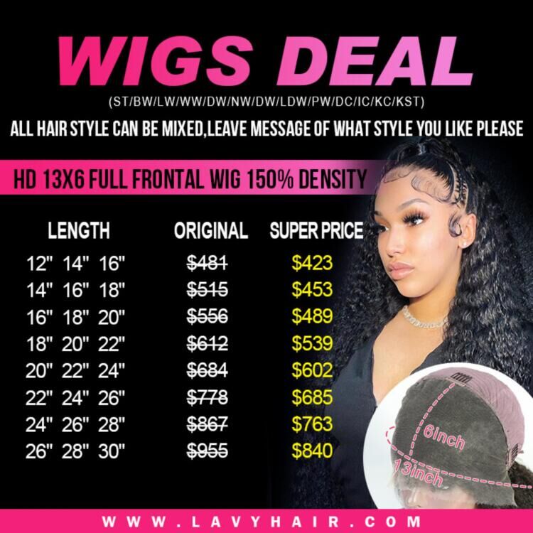Wholesale Wigs Deal 3 Pieces HD Lace Wig Bulk Order 150% Density Human Hair Preplucked Glueless Wear Go