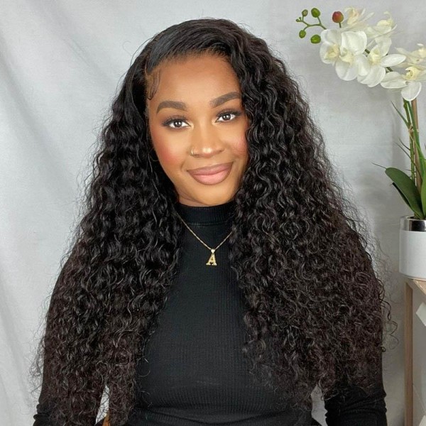 200% Density Transparent Lace 13*4 Full Frontal Wig Deep Curly