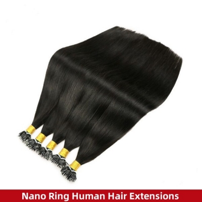Nano Ring Human Virgin Hair Pre Bonded Hair Extensions 105 grams/1 pack