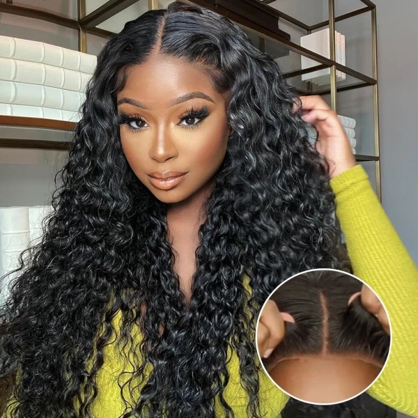 Glueless Wear Go Pre Bleached Deep Wave 200% Density Undetectable HD Lace 4×4 5×5 Closure 13×4 13×6 Full Frontal Wigs 100% Human Hair Pre Plucked Wig