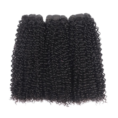 Super Double Drawn Kinky Curly (Same Full From Top To Tip) Virgin Human Hair Extensions 105 Grams/1 Bundle Brazilian Hair