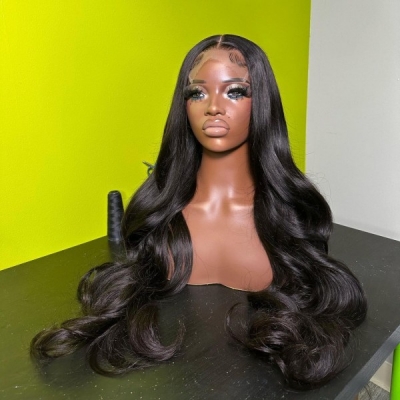 (3-6 Bundles Thickness)High Density Picture Style Loose Body Hair Preplucked 5*5 Lace Closure Wigs Human Hair High Quality Wear Go 100% Glueless