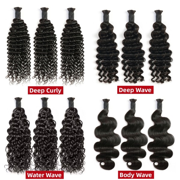 Hot Selling 12A  Advanced Grade Hair Bulk No Weft Bohe Braiding 100% Human Hair Quick Weave Extensions 100 Grams/1 Bundle