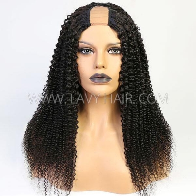 (All Texture Link) 150% Density 12-40 inches U part Wigs /V part Wigs 100% Human Hair Half Wig Straight /Wavy/ Curly