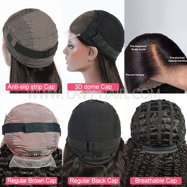 Glueless Wig Strunk Stripe Brown Color Wear Go Wig 150% Density HD Lace Customize 5-7 Days 150lfw