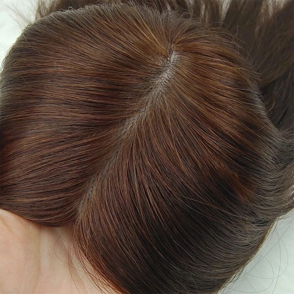 Womens Toupee Silk Base Toupee Natural Scalp Undetectable Hair Replacement Hair System Natural Hairline