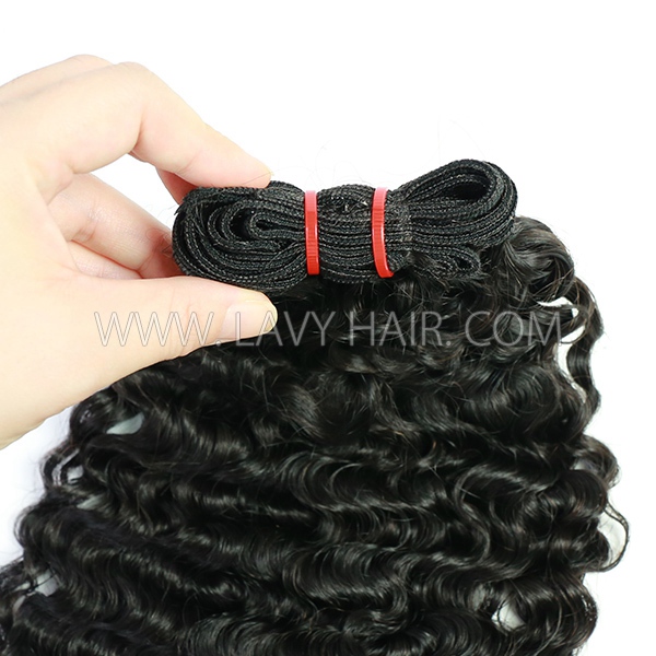 (New Made Texture) Advanced Grade 12A Spanish Curly Unprocessed Virgin Human Hair #1b color Single Drawn Extensions