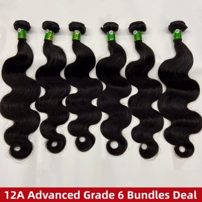 Wholesale Deal 6 Pcs Bundles Deal 12A Advanced Grade Factory Bulk Order virgin Human Hair Extensions Sample Hair