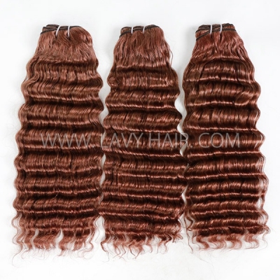 #33B Reddish Brown Color Superior Grade 1 Bundle Virgin Hair Extensions Brazilian Peruvian Malaysian