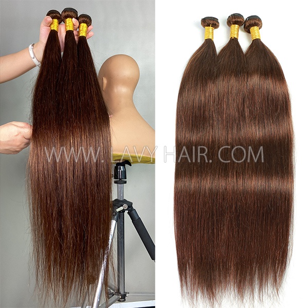 Chocolate Brown Color #2 #4 #6 #8 Straight Hair Human Virgin Hair 1 Bundle