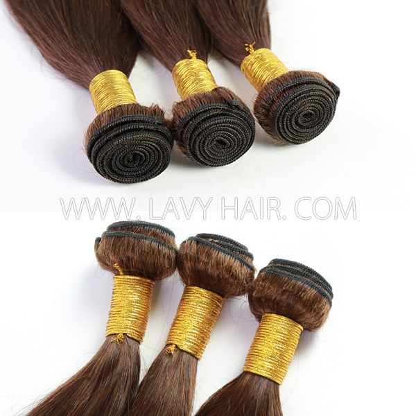 Chocolate Brown Color #2 #4 #6 #8 Straight Hair Human Virgin Hair 1 Bundle