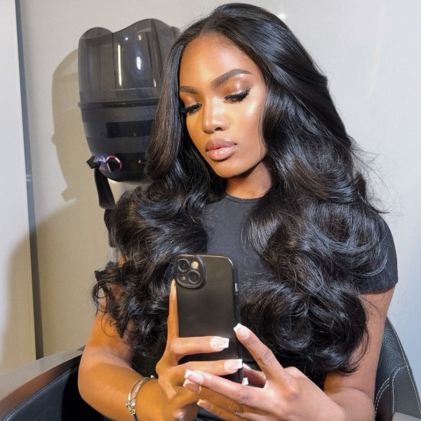 (Vietnamese Raw Hair Wigs 4 Bundles Thickness) HD Lace Glueless Wear Go Single Knot Pre Plucked Straight/Wavy/Curly