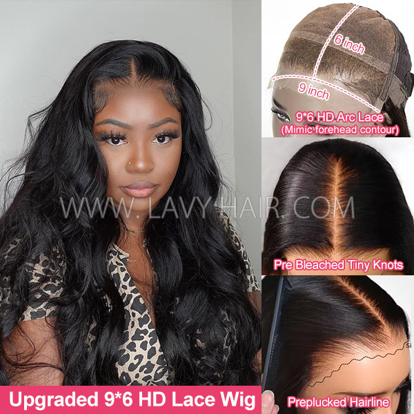 Glueless Wear Go HD Lace 9*6 Lace Parting Max Closure Wig Arc Lace Mimic Forehead Contour Pre Plucke