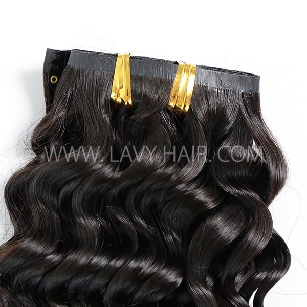 Updated Invisible Narrow 5mm Width Seamless PU Clip in 7 pcs/set 120 grams  Advanced Grade 12A Unprocessed Virgin Hair