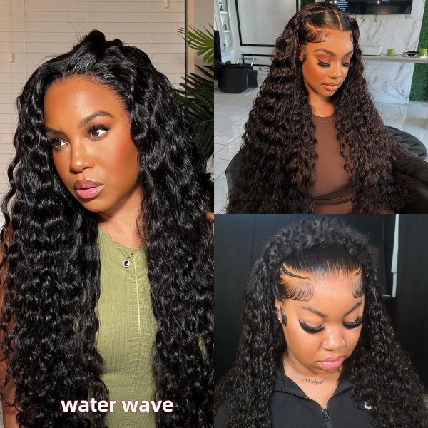 Glueless Wear Go Water Wave 200% Density Melted HD Lace Wig 4×4 5×5 13×4 13×6 Full Front Wig Pre Cut 100% Real Human Hair Preplucked Pre Bleached