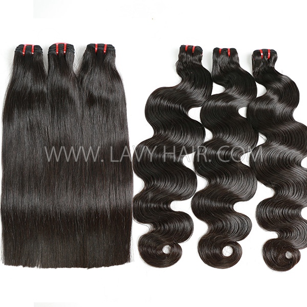 Super Double Drawn All Texture Link (Same Full From Top To Tip) Vietnamese Virgin Human Hair Extensions 105 Grams/1 Bundle