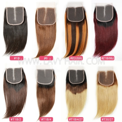 Color Hair 2*6 and 5*5 Lace closure Vietnamese Raw Hair Bone Straight Transparent Lace Swiss lace